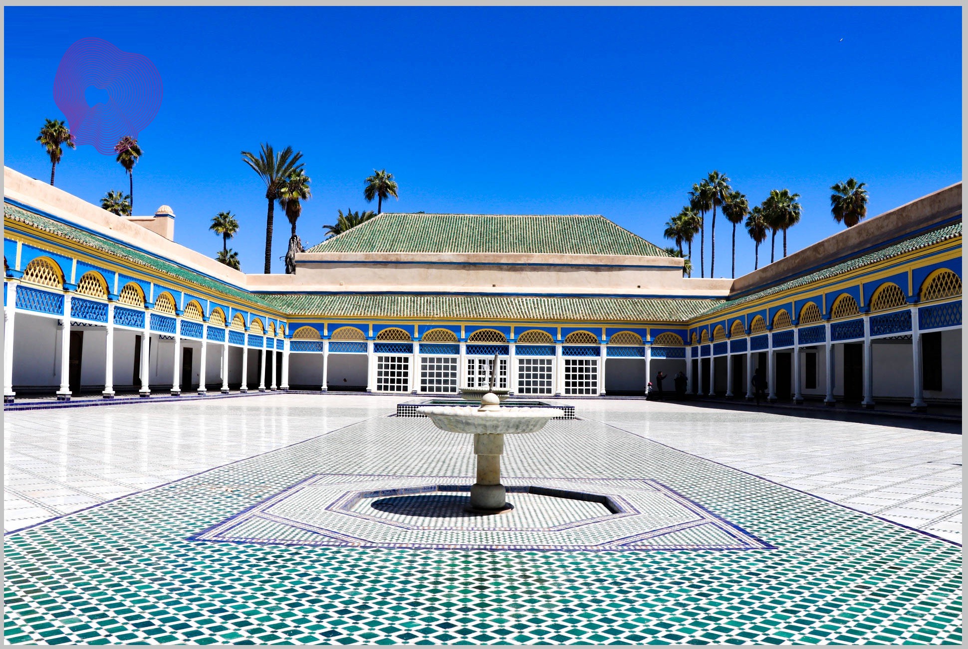 Beautiful courtyards and intricate architecture of Bahia Palace in Marrakech