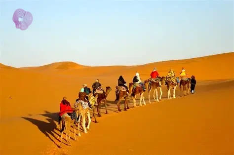 Sahara Desert camel trekking included in Morocco Holiday Deals.