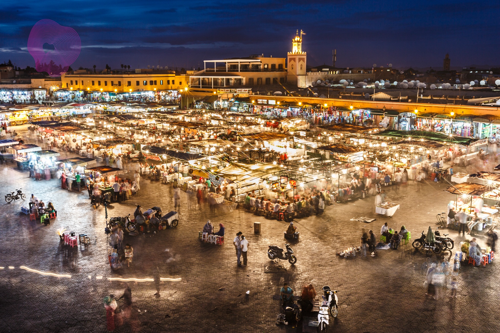 Colorful souks of Marrakech filled with spices, textiles, and handcrafted goods