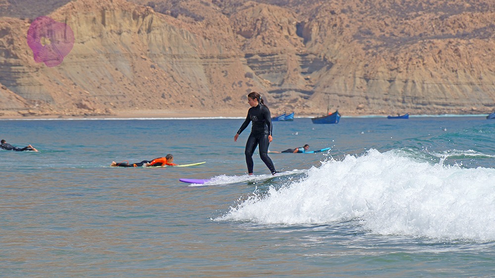 Surfboards ready for Taghazout Surf Camp Beginners lessons